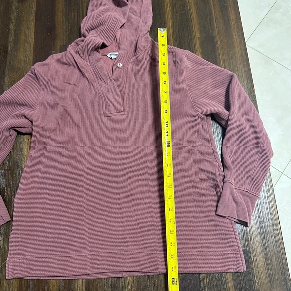 Athleta Coaster Luxe Waffle Hoodie Sweatshirt XS Tawny Rose - Picture 5 of 8